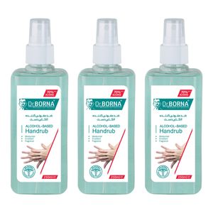 محلول ضدعفونی کننده دکتر برنا مدل handrub حجم 250 میلی لیتر بسته 3 عددی